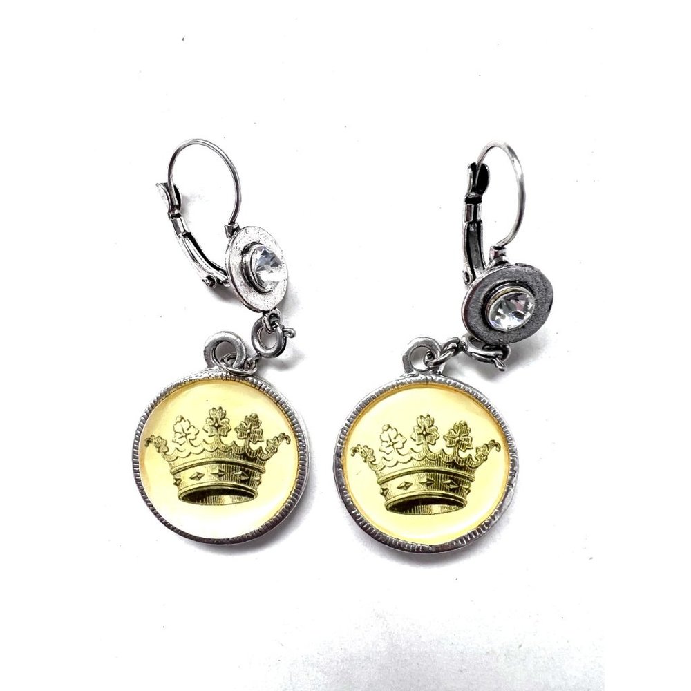 Vintage STYLE Reversible Teardrop Earring with 2" drop